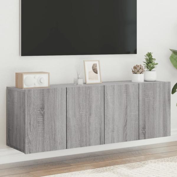 vidaXL TV-Wandschränke 2 Stk. Grau Sonoma 60x30x41 cm 836949