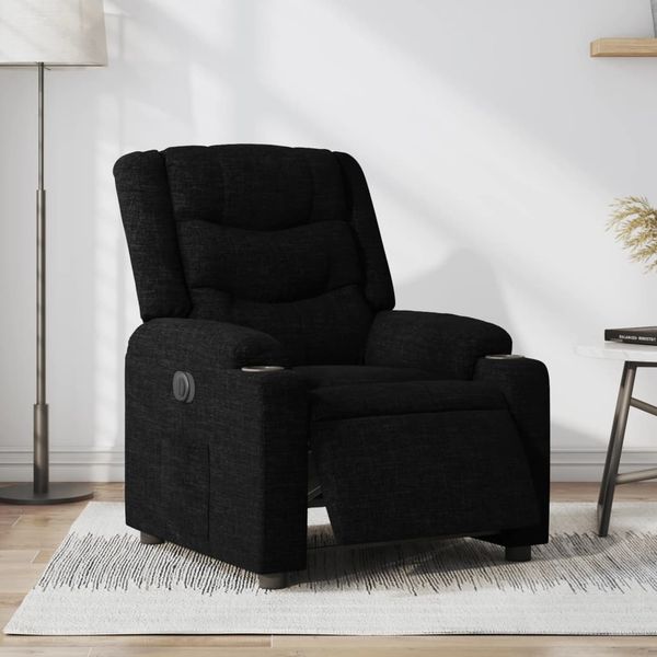 vidaXL Relaxsessel Elektrisch Schwarz Stoff 3206569