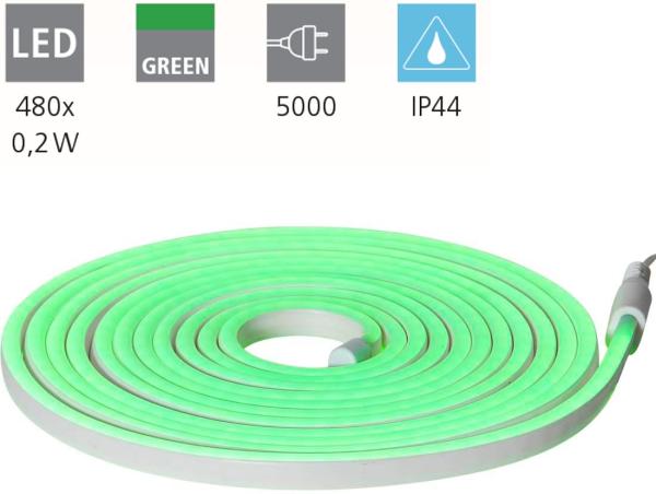 Eglo 900222 LED-Stripes FLATNEONLED grün L:500cm H:0. 6cm mit Kabel+Stecker IP44