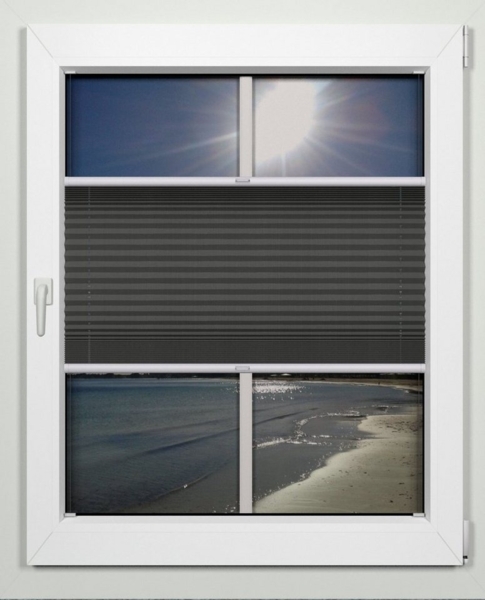 indeko Plissee simple, Lichtschutz, mit Bohren, verspannt, verschraubt, nach Maß Bild 3