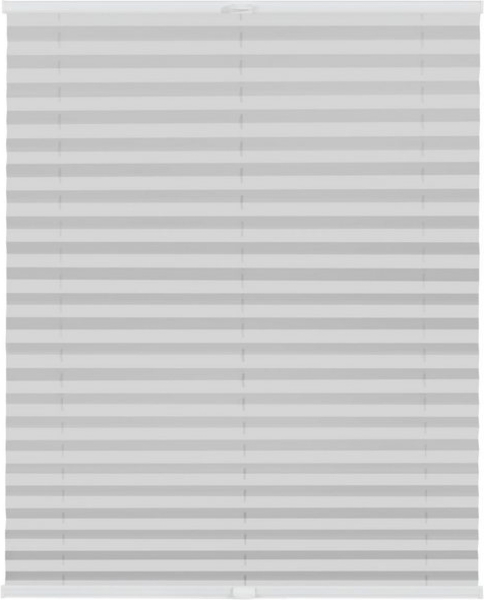 LICHTBLICK ORIGINAL Plissee nach Maß Klebfix, ohne Bohren, verspannt, blickdicht - Hellgrau, blickdicht, inkl. Klebeträger, Klebbar, kleben Bild 4