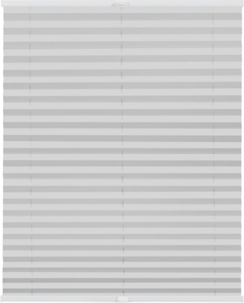 LICHTBLICK ORIGINAL Plissee nach Maß Klebfix, ohne Bohren, verspannt, blickdicht - Hellgrau, blickdicht, inkl. Klebeträger, Klebbar, kleben Bild 2