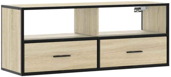 vidaXL TV-Schrank Sonoma-Eiche 100x31x39,5 cm Holzwerkstoff und Metall 848930