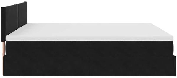 vidaXL Ottoman-Bett mit Matratze Schwarz 160x200 cm Samt 3311713 Bild 8