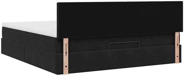 vidaXL Ottoman-Bett mit Matratze Schwarz 160x200 cm Samt 3311713 Bild 9
