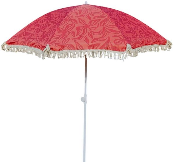 Meinposten Sonnenschirm Strandschirm Gartenschirm BOHO UV30+ Balkonschirm Fransen 150cm, abnickbar
