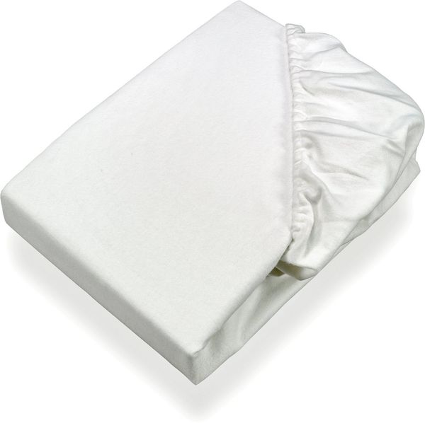 SETEX Molton Köper Matratzenschutz, 100x200 cm, Matratzenschoner aus 100 % Baumwolle, Basic, Weiß