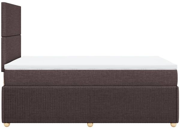 vidaXL Boxspringbett mit Matratze Dunkelbraun 120x200 cm Stoff 3294319 Bild 7