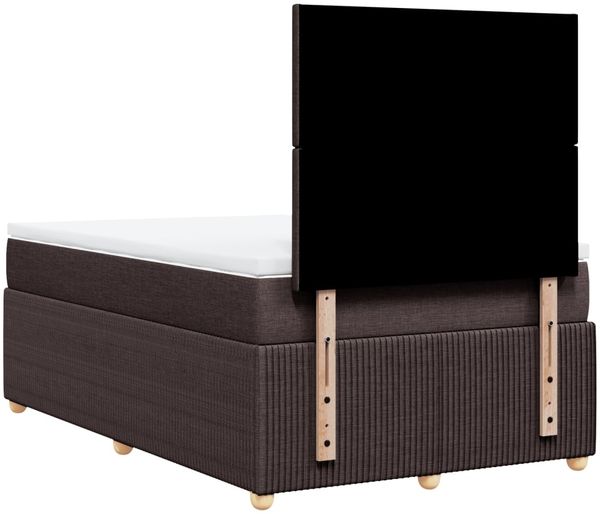 vidaXL Boxspringbett mit Matratze Dunkelbraun 120x200 cm Stoff 3294319 Bild 8