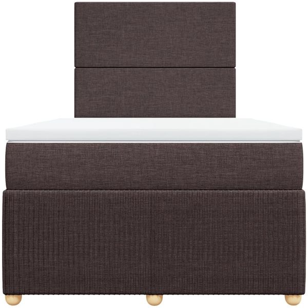 vidaXL Boxspringbett mit Matratze Dunkelbraun 120x200 cm Stoff 3294319 Bild 6