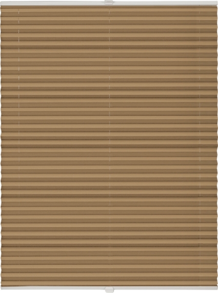ondeco Plissee nach Maß für alle Fenster innen Montage in Glasleiste mit Spannschuh Sonnenschutz Rollo Sichtschutz Blickdicht - Cappuccino - B): 71-80 cm, H): 101-150 cm
