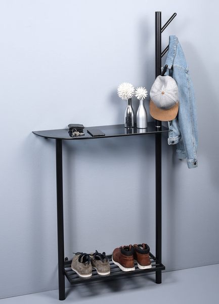 M2 Kollektion Garderobe Bilbao in schwarz, B/H/T = 80 x 170 x 30 cm