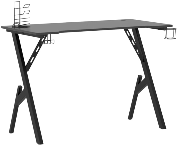 vidaXL Gaming-Schreibtisch mit Y-Gestell Schwarz und Rot 110x60x75 cm 325406