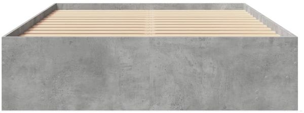 vidaXL Bettgestell Betongrau 135x190 cm Holzwerkstoff 3295691 Bild 5