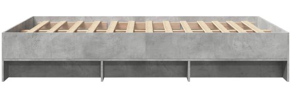 vidaXL Bettgestell Betongrau 135x190 cm Holzwerkstoff 3295691 Bild 6