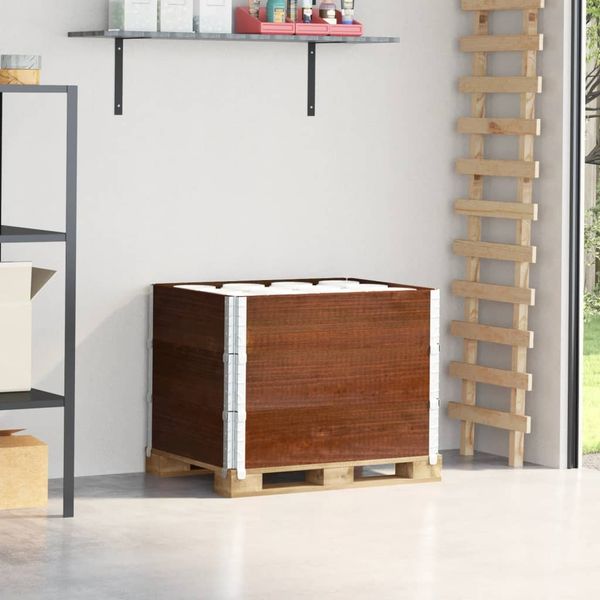 vidaXL Paletten-Aufsatzrahmen 3 Stk. Braun 80x60 cm Massivholz Kiefer 3295365