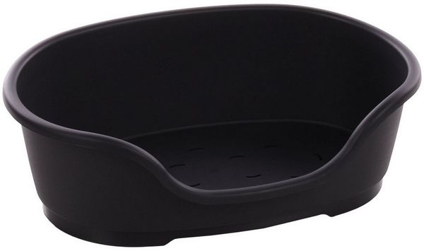 Flamingo Hundekorb Hundekorb Tuck oval aus Kunststoff schwarz