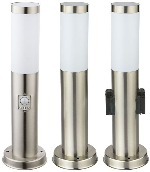 3er Set LED Edelstahl Stehleuchten für den Außenbereich