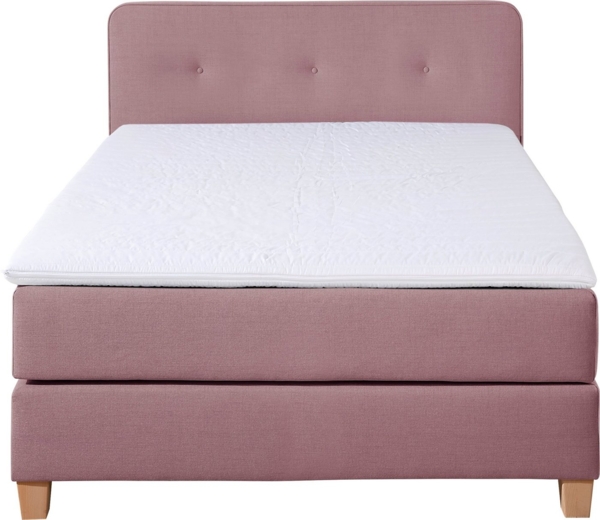 Home affaire Boxspringbett Fargo, inkl. Topper, in 3 Matratzenarten, in Samt- oder Strukturstoff Bild 2