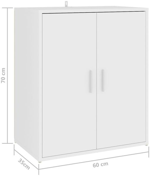 vidaXL Schuhschrank Weiß 60 x 35 x 70 cm Spanplatte [808918] Bild 9