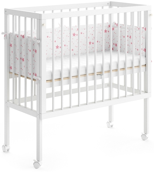 Vitalispa Beistellbett Weiß 94 x 90 cm 2 Seitenschienen, Sophie