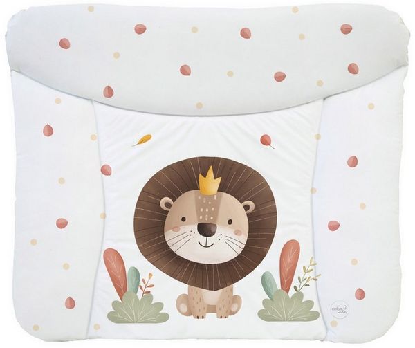 Ceba Baby® weiche Wickelauflage 75x72 cm - Doppelseitige Baby Wickelunterlage - Wickeltischauflage für Junge und Mädchen - Wasserdicht, abwaschbar - OEKO-TEX - Made in EU - Löwe, der König