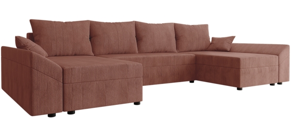 Ecksofa Chione U Cord (Farbe: Poso 29)