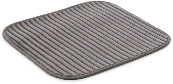Gözze Badematte Berlin, Höhe 7 mm, rutschhemmend beschichtet, fußbodenheizungsgeeignet, Polyester, rechteckig, Badteppich, Uni Farben, Cord Optik, waschbar