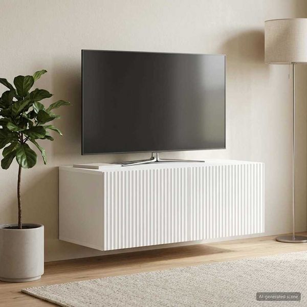 vidaXL Wandmontierter TV-Schrank Weiß 78,5 x 41 x 30 cm Holzwerkstoff 898515