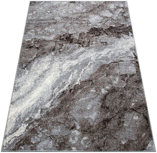 OTTO home Teppich Sonnenhang, rechteckig, Höhe: 9 mm, mit besonders weichem Flor, Kurzflor, modernes Marmor Design