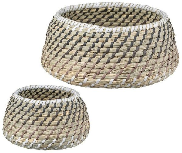 Gasper Aufbewahrungskorb LIMA, Ø 25 cm, Beige, Seegras (1 St)
