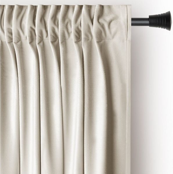 Restilo Gardine Gardine Multifunktionsband Kräuselband Vorhang Verdunkelnd Samt Textil (1 St), Kräuselband, verdunkelnd, Samt Textilien, mit Raffhalter
