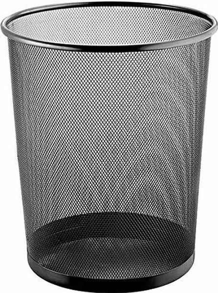 Helit H2519295 - Papierkorb Mesh-Stahl 23L''the circle network'', schwarz