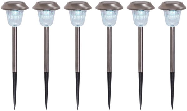 Solarleuchte Garten Erdspieß 6er Set Solarlampe Außen Wegelampe Solar 4043306