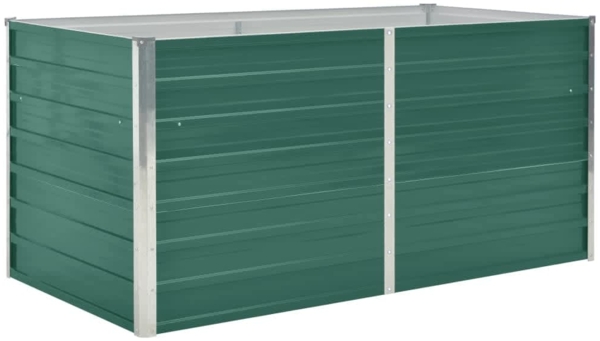 vidaXL Hochbeet 160 x 80 x 77 cm Verzinkter Stahl Grün 47010
