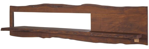 Wandregal Akazie 191x22x38 braun lackiert PURE ACACIA #204
