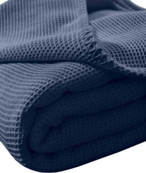 Kneer Tagesdecke La Diva, Tagesdecke aus Waffelpiqué, Marine, 240x220 cm Bild 4