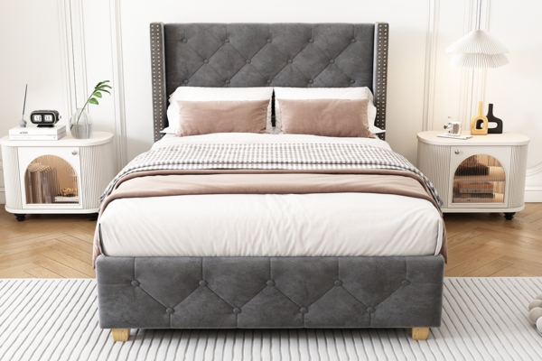 Odikalo Polsterbett Jugendbett Kinderbett Holzbett Bettgestell, Mehrfarbig, 90 x 200cm Bild 7