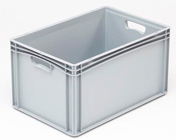 Eurobehälter 60x40x32 cm 64 l grau Eurobox Transportbox Lagerkiste Stapelbox Kunststoffbox