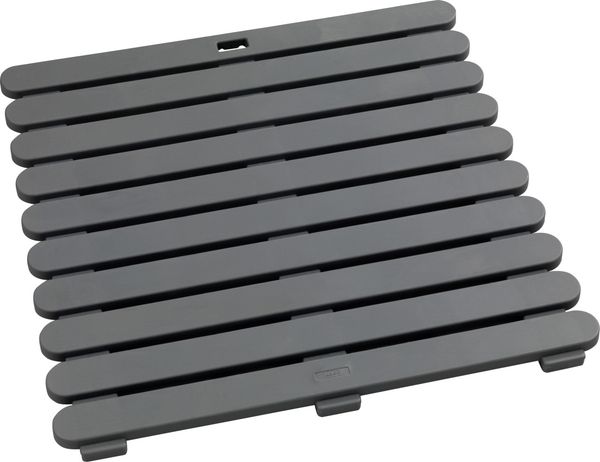 WENKO INDOOR&OUTDOOR Badematte 55 x 55 cm, Grau