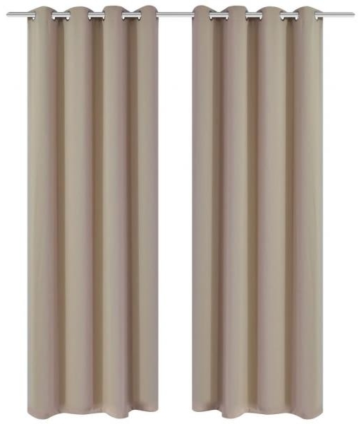 vidaXL Verdunkelungsvorhänge 2 Stk. mit Metallösen 135 x 175 cm Creme 132201