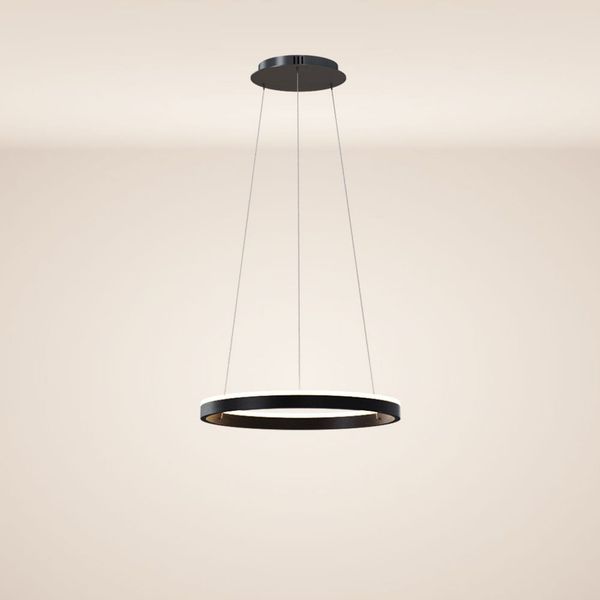 s.luce LED Ring Pendelleuchte rund Direkt oder Indirekt Schwarz Ø 40cm