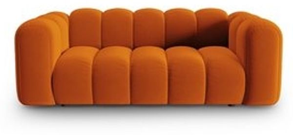 Micadoni Sofa Lupine 2-Sitzer Samtstoff Salvador Terrakotta Bild 6