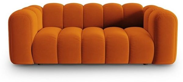 Micadoni Sofa Lupine 2-Sitzer Samtstoff Salvador Terrakotta Bild 4