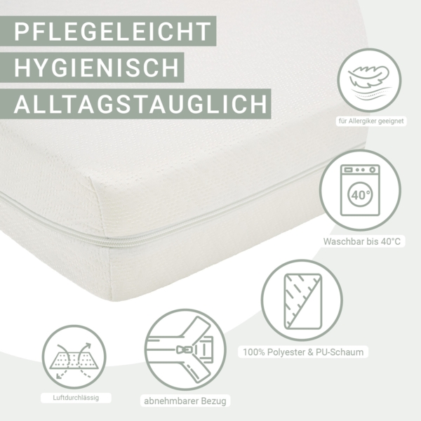 Holzbett 90x200 mit Matratze Holzbettrahmen Weiß Palettenbett Einzelbett Bett Massiv Holz Bettgestell Bild 10