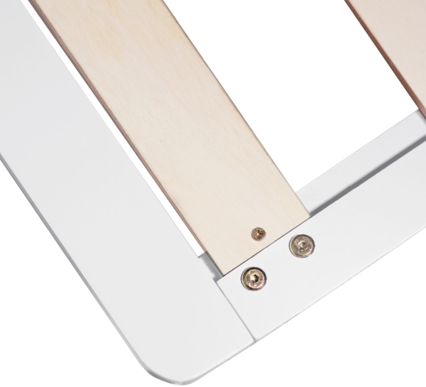 Holzbett 90x200 mit Matratze Holzbettrahmen Weiß Palettenbett Einzelbett Bett Massiv Holz Bettgestell Bild 5