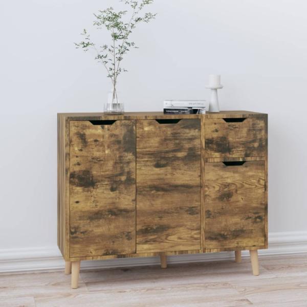 vidaXL Sideboard Räuchereiche 90x30x72 cm Holzwerkstoff 326821