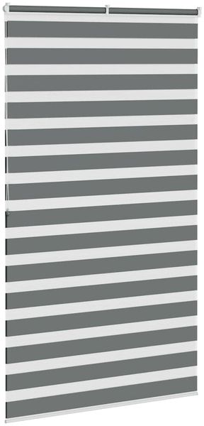vidaXL Doppelrollo Dunkelgrau 125x200 cm Stoffbreite 120,9 cm Polyester 4014162 Bild 4