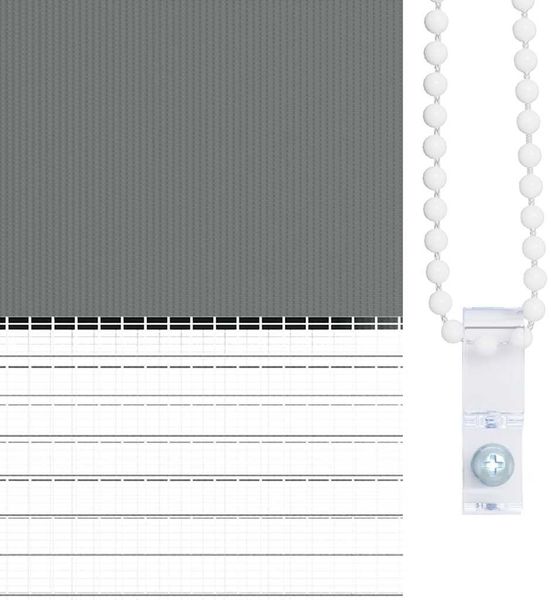 vidaXL Doppelrollo Dunkelgrau 125x200 cm Stoffbreite 120,9 cm Polyester 4014162 Bild 9