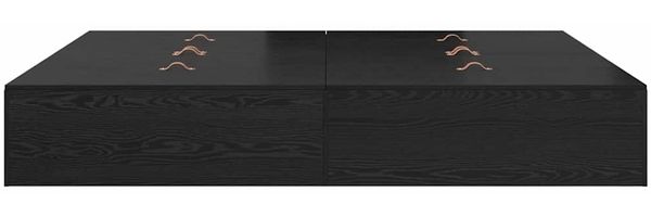 vidaXL Aufbewahrungsbettgestell Schwarz Eichen-Optik 200 x 200 cm 3335358 Bild 7